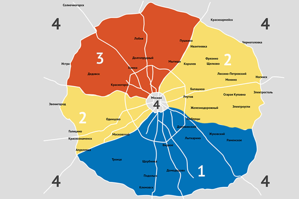 Карта стоимости доставки асфальта по Москве и России
